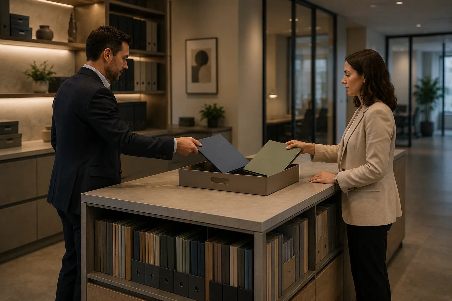 Two advisors coordinating their work around a shared client need.