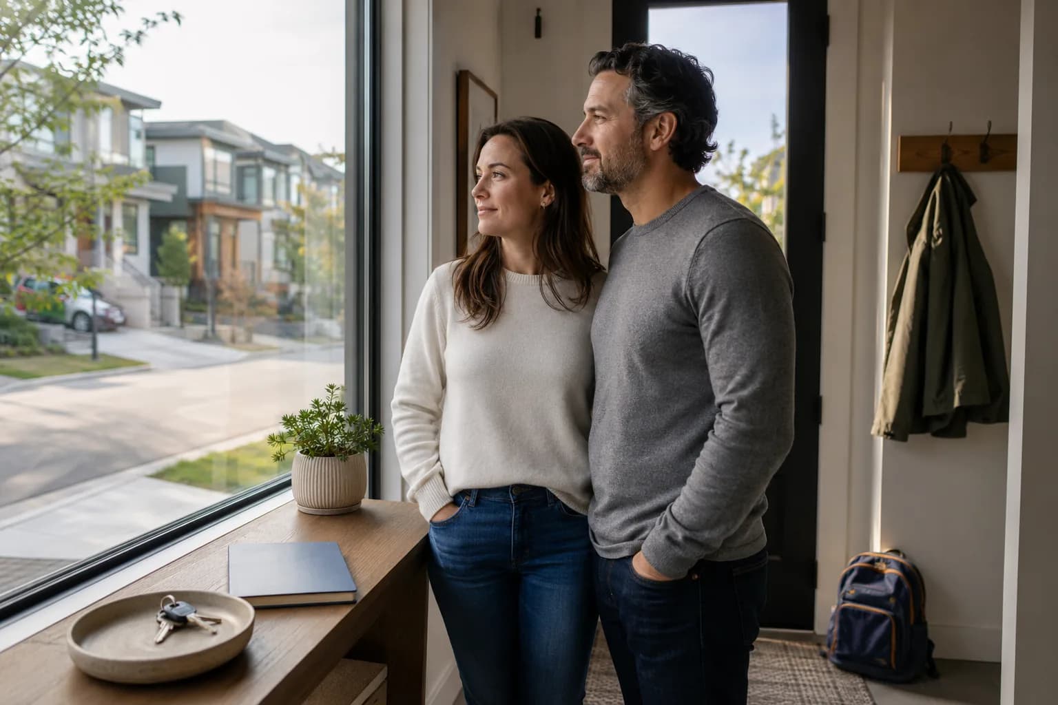 A Canadian couple considering their financial life and future together.